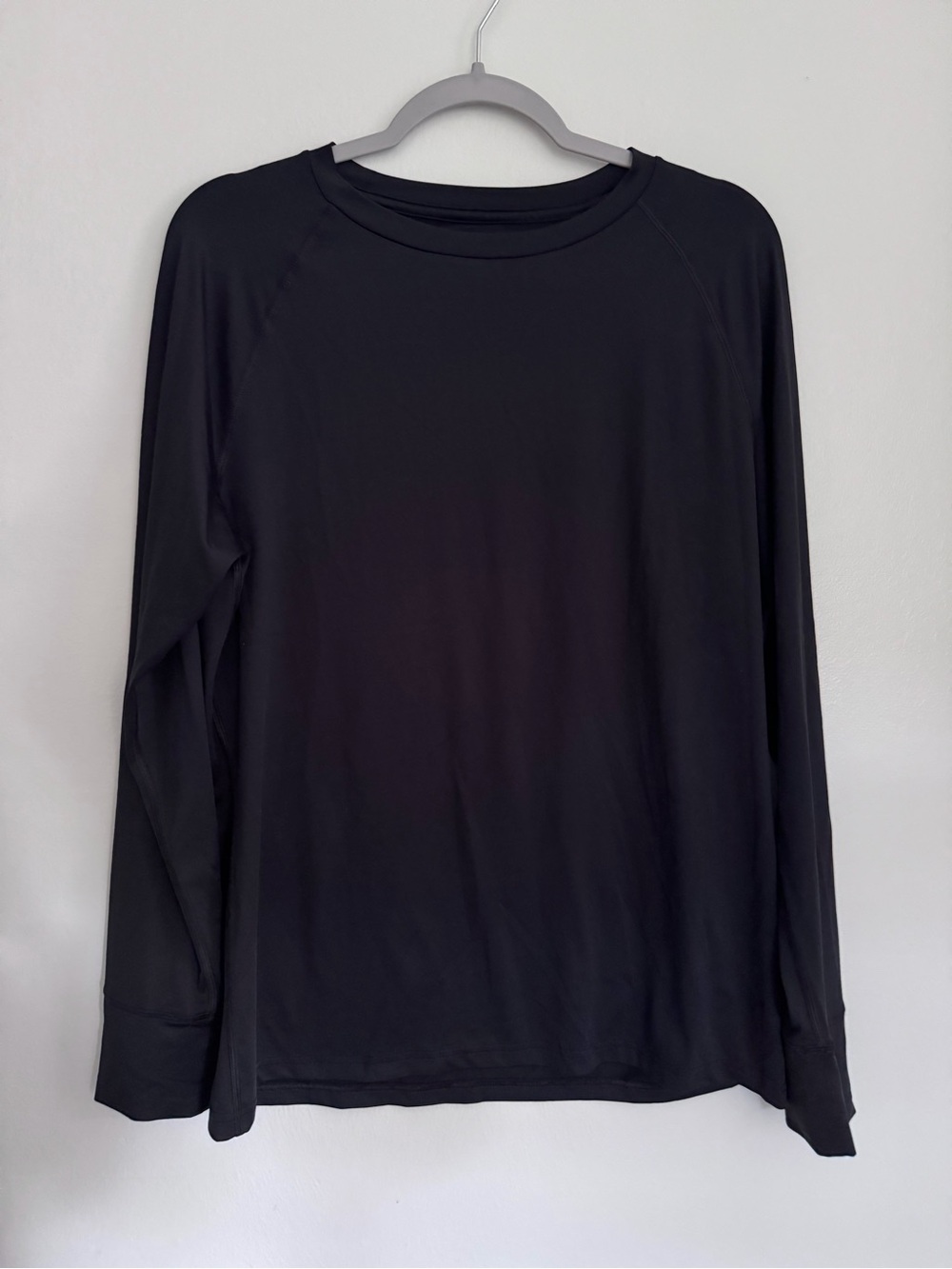 LANDS' END Base Layer Performance Long Sleeve Shirt -Men's Size Medium Navy Blue